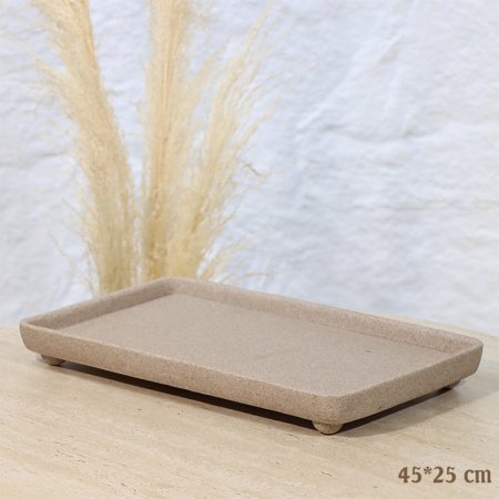 صينية مستطيل 45*25سم  ريزن كابتشينو ارجل طابة EL156/13 =رم1