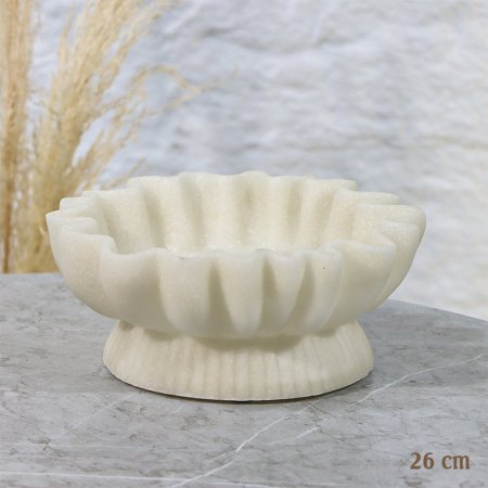 جاط مدور شكل وردة 26سم ريزن بيج بقاعدة لف EL156/28 =رم1