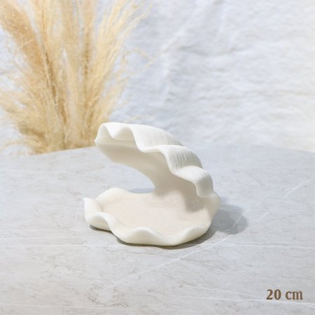 مضيفة شكل صدفة محزز 20سم ريزن بيج EL156/39 =رم1