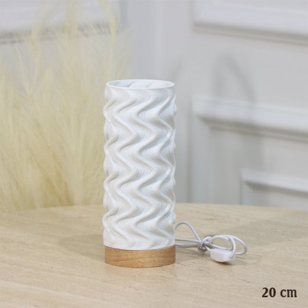 سهارة جبص ابيض 20سم شكل معرج اضاءة شحن EL87/8 =رم3