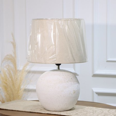 سهارة شكل طابة قاعدة جبص ابيض شيد ابيض EL34/1-B =ط58