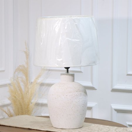 سهارة قاعدة جبص ابيض شكل فازة شيد ابيض EL34/4-B =ط58