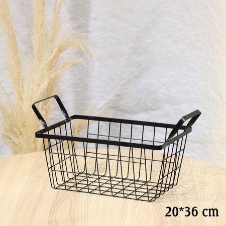 سلة خضار مستطيل 36*20سم ستانلس اسود مشبك مربعات EL21/5 =ط58