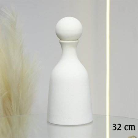 فازة جبص بيج 32سم بطة غطا طابة EL10/21 =ط56