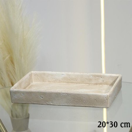 صينية جبص مستطيل 30*20سم بيج EL10/32 =ط56