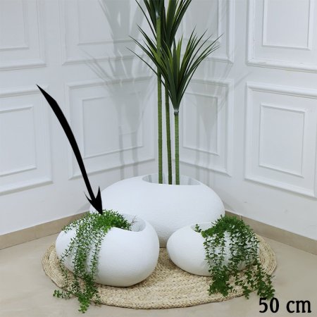 قوار جبص ابيض 50سم بيضاوي EL10/33 =ط56