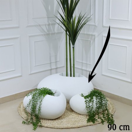 قوار جبص ابيض 90سم بيضاوي EL10/34 =ط56