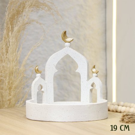 مضيفة جبص بيج 19سم شكل محراب مدور EL95/8 =ط58