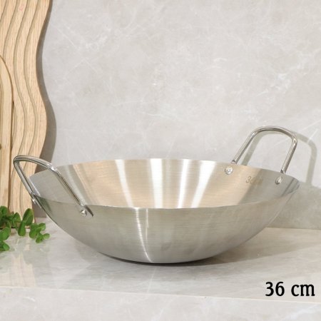 صاجية  مدور 36سم ستانلس ستيل بيدين EL22/10 =ط57