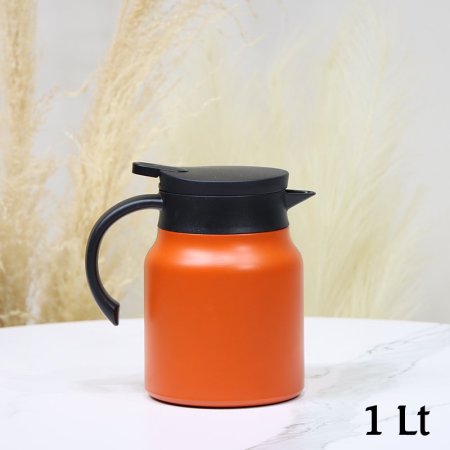 تيرموس 1 لتر ستانلس ستيل ملون غطا ضغط EL22/20 =ط57