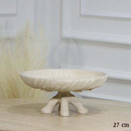 جاط مدور صفح 27سم جبص سكني فاتح مخزف قاعدة غصن شجرة EL17/11 =رم3