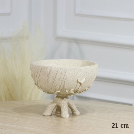 جاط مدور جور 21سم جبص سكني فاتح مخزف قاعدة غصن شجرة EL17/14 =رم3