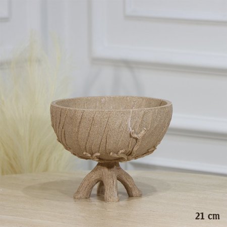 جاط مدور جور 21سم جبص كابتشينو مخزف قاعدة غصن شجرة EL17/20 =رم3