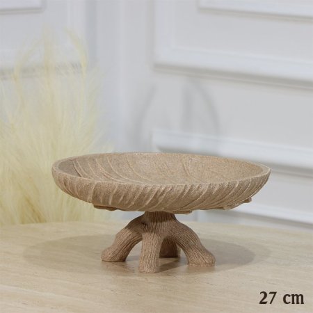 جاط مدور صفح 27سم جبص كابتشينو مخزف قاعدة غصن شجرة EL17/21 =رم3