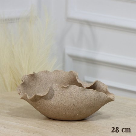 جاط صدفة 28سم جبص كابتشينو اطار معرج EL17/26 =رم3