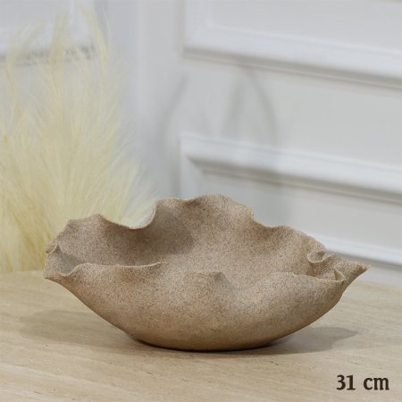 جاط صدفة 31سم جبص كابتشينو اطار معرج EL17/27 =رم3