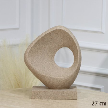 تحفة 27سم جبص كابتشينو حلقة كبير بقاعدة مستطيل EL17/29 =رم3