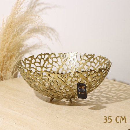 جاط فواكة مدور 35سم شكل شجرة مشبك 8239122 نحاس هندي %ه10