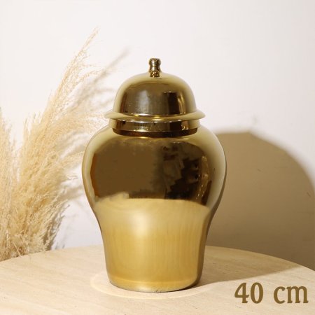 تحفة شكل جرة 40سم 8239177 بغطا نحاس هندي %ه10