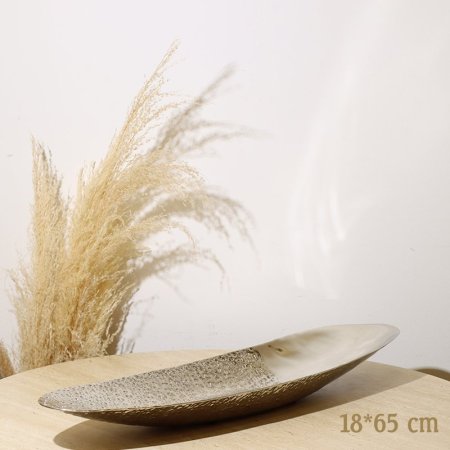 جاط فواكة بيضاوي 65*18سم 8239219 نحاس هندي فضي %ه1