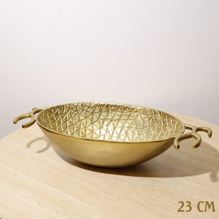 جاط بيضاوي غويط 39*23سم 8239251 نحاس هندي بيدين قرن غزال %ه10